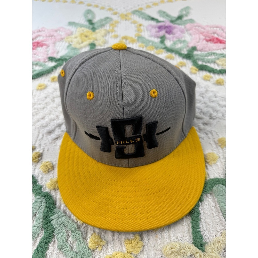 Richardson Pulse Performance Flexfit Grey Yellow‎ Logo Baseball Cap Men One Size